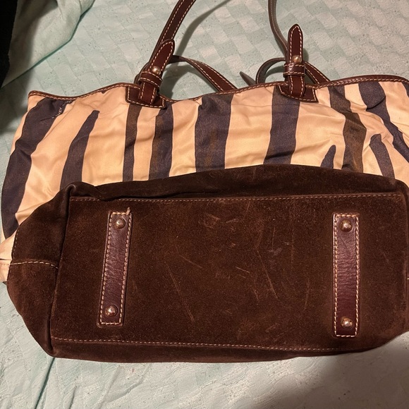 Brown and Cream Zebra Print Tote Bag - Picture 2 of 3